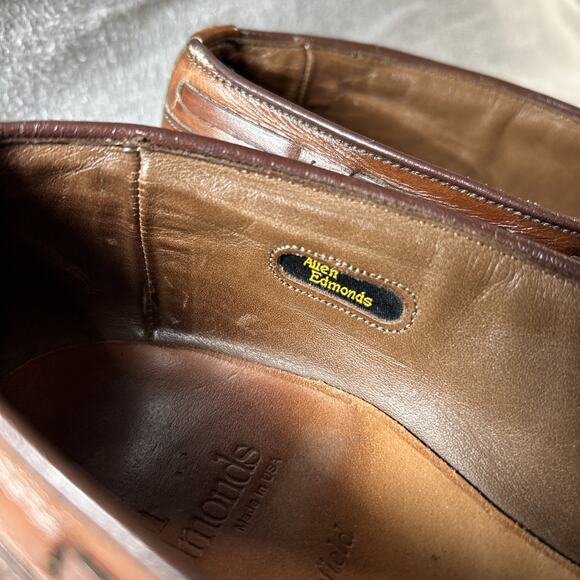 Allen Edmonds Mansfield Brown Leather Tassel Loafers Shoes Men Size 9.5 D - Picture 3 of 12